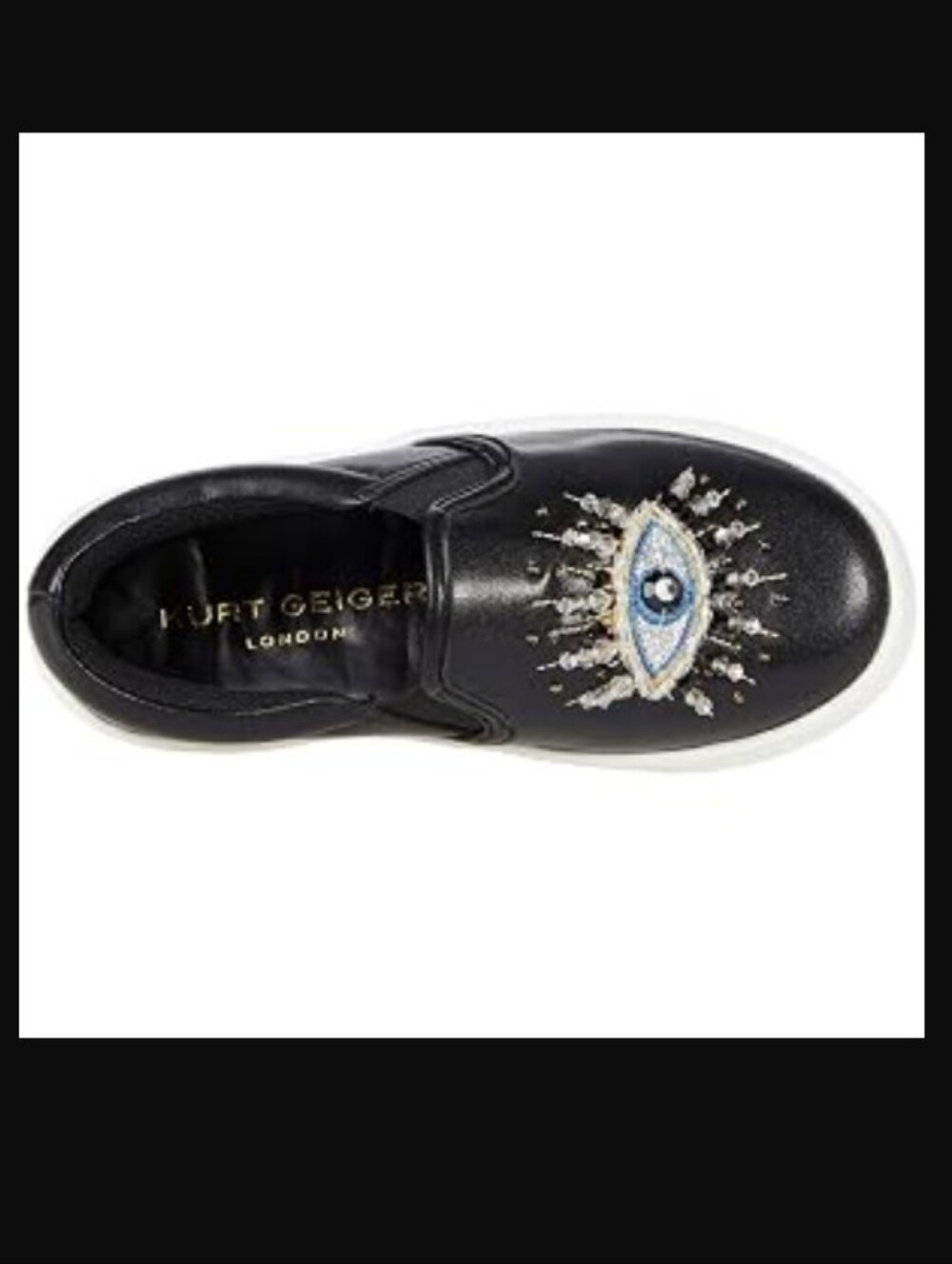 Kurt Geiger- Women's Leah Leather Embellished Slip On Sneakers (UK 36 / US 6)
